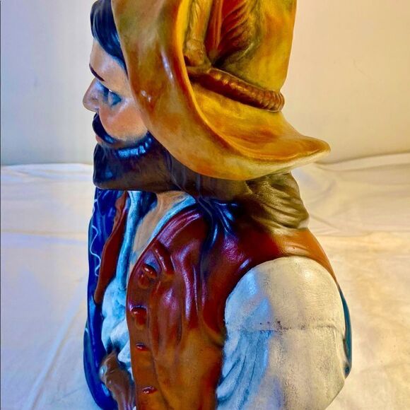 VINTAGE HOLLAND MOLD BUCCANEER BUST CERAMIC STATUE - Picture 3 of 7